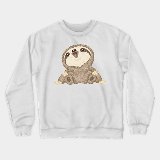 Happy Sloth Crewneck Sweatshirt by sanogawa
